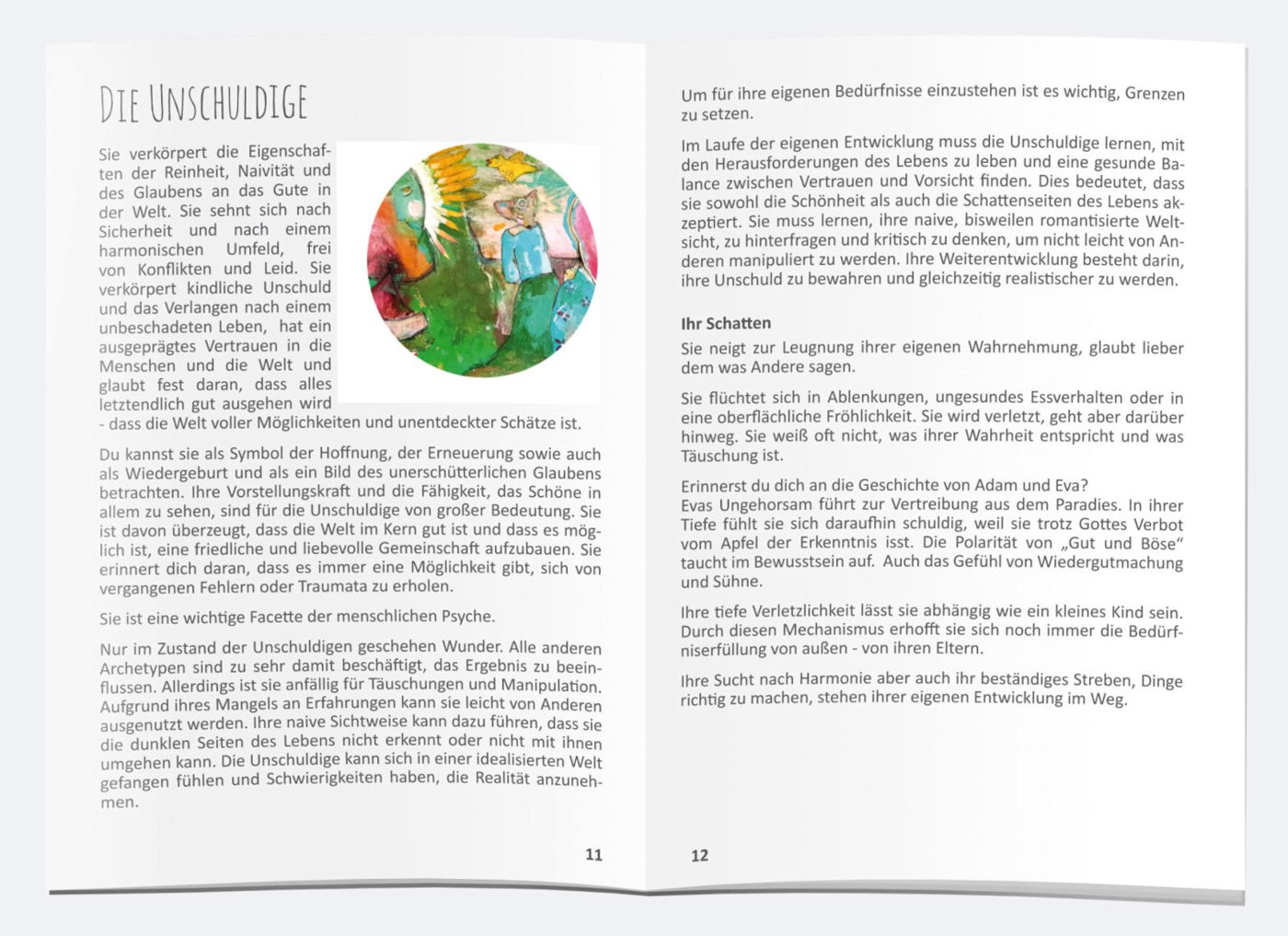 Einblick ins Booklet: „Die Unschuldige“